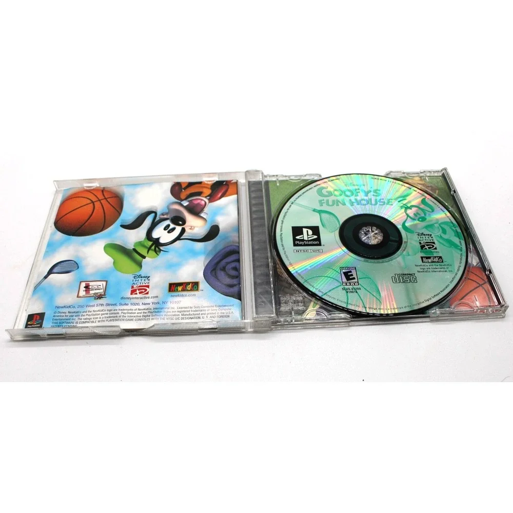 PS1 Disney's Goofy's Fun House (Sony PlayStation 1, 2001) w/ Manual + Reg Card